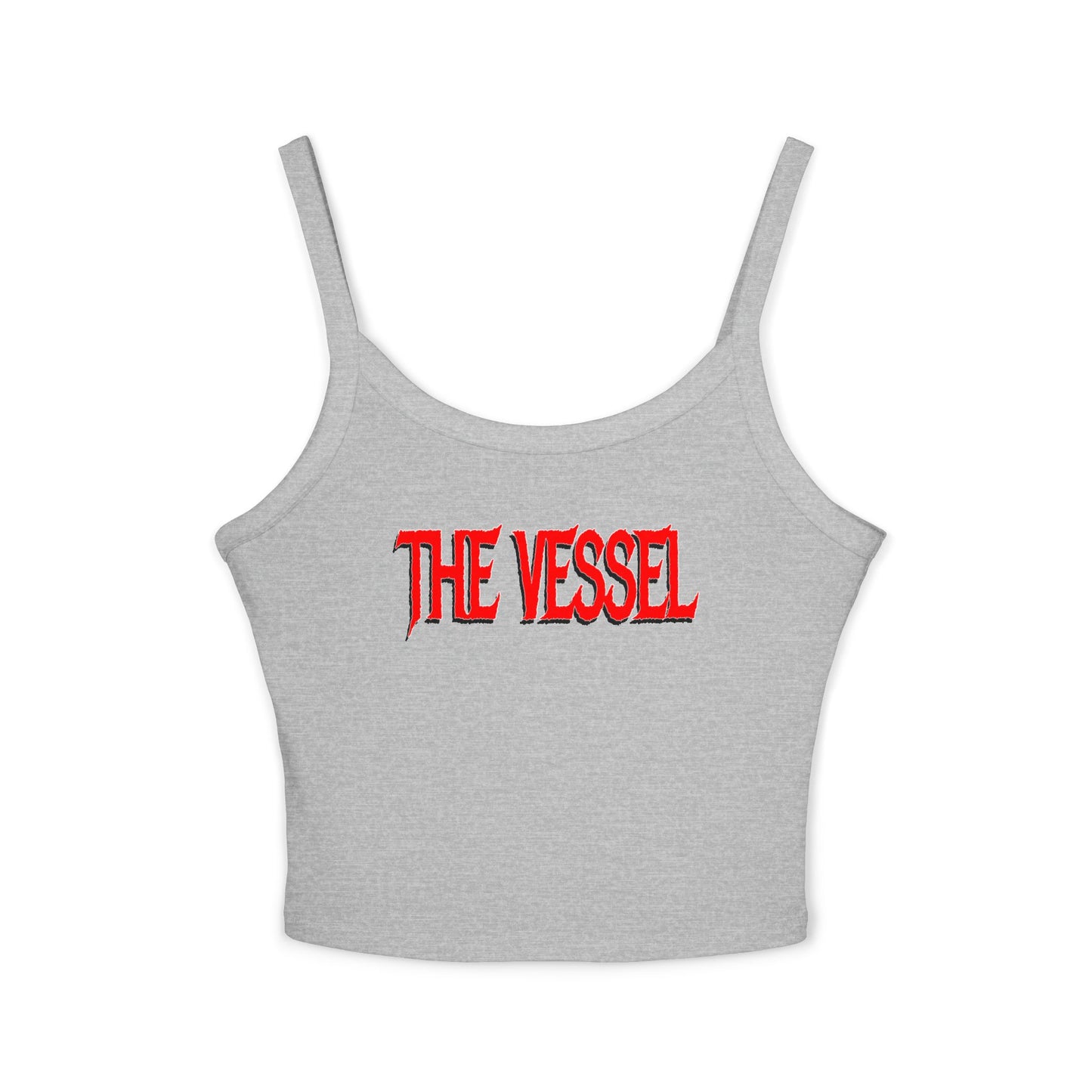 The Vessel Crop Tank Top —  Red Graphic Spaghetti Strap Tank