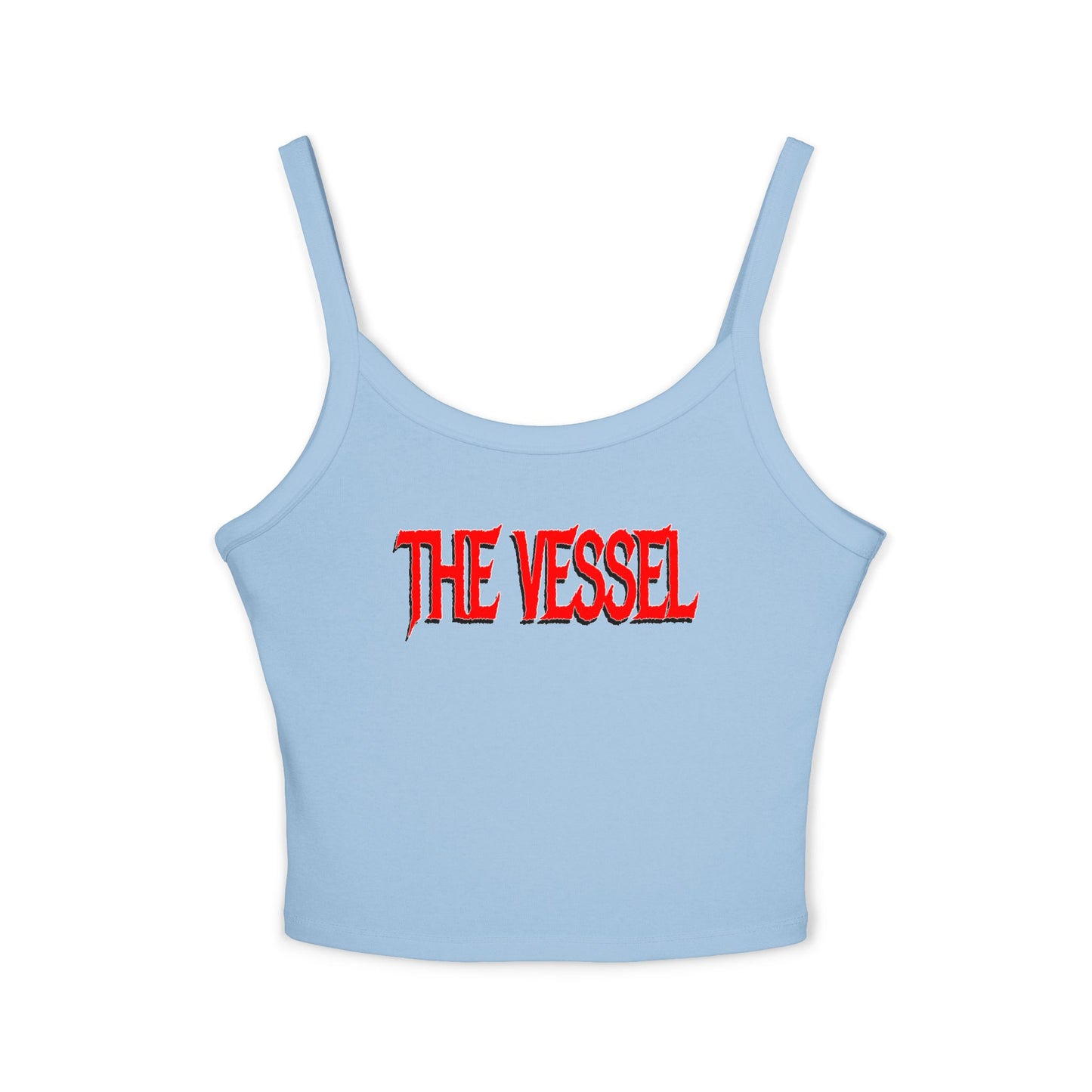 The Vessel Crop Tank Top —  Red Graphic Spaghetti Strap Tank