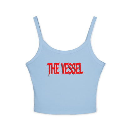 The Vessel Crop Tank Top —  Red Graphic Spaghetti Strap Tank