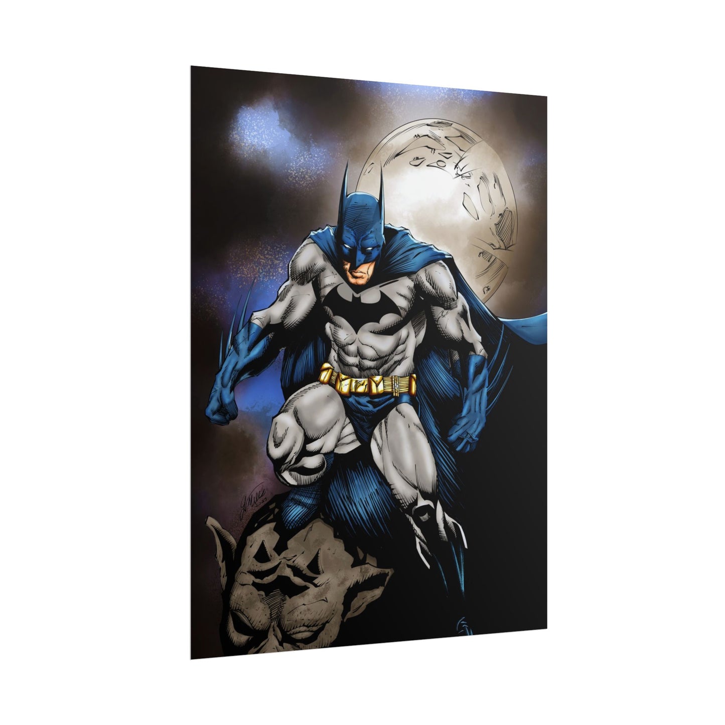 Batman Poster - Night Vigilante Moon Art Rolled Poster