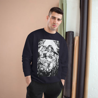 Red Sonja Champion Sweatshirt — Classic Comic Hero Crewneck