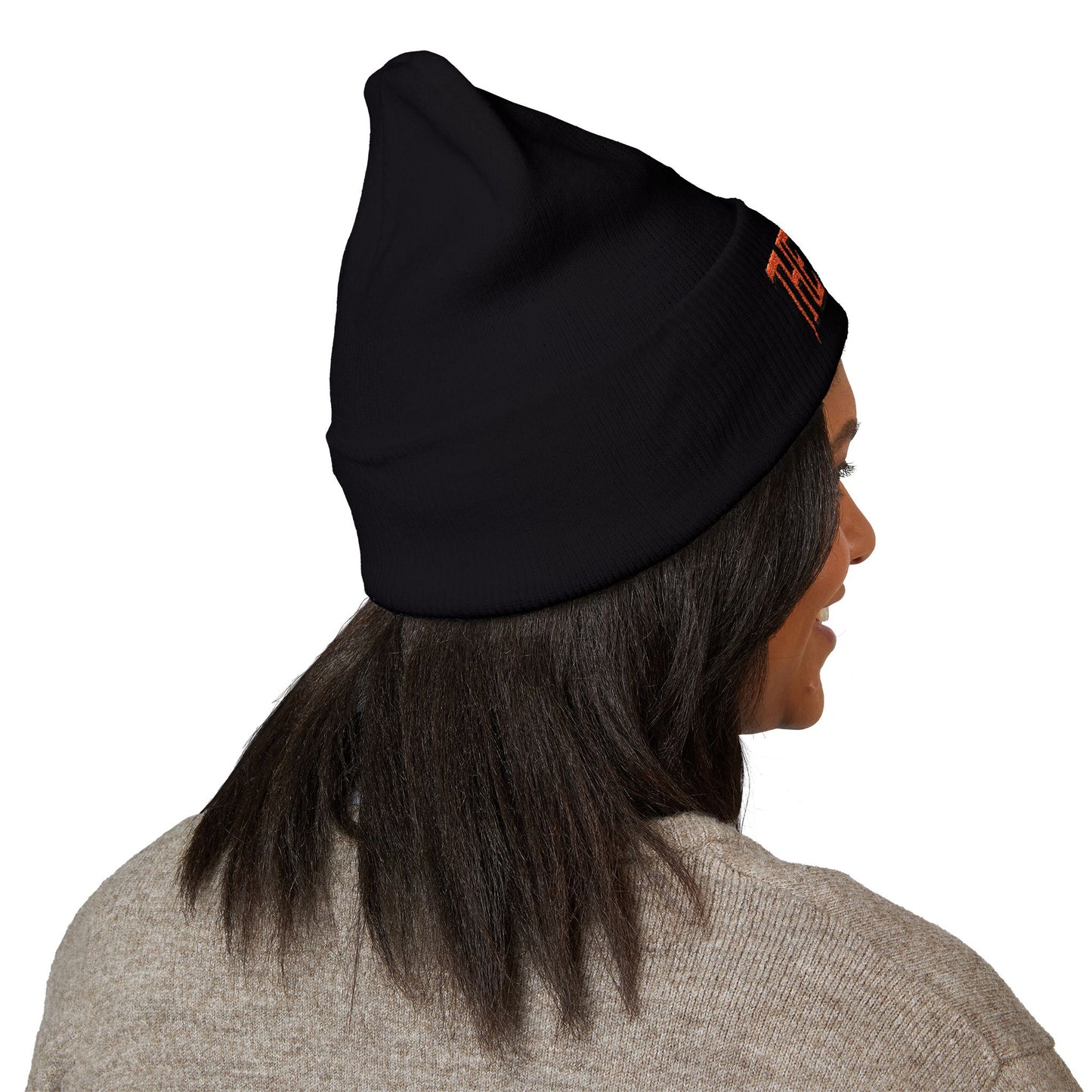 Embroidered 'THE VESSEL' Cuffed Beanie — Casual Streetwear Knit Hat