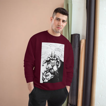 The Bat Comic Champion Sweatshirt - Cool Superhero Graphic Tee