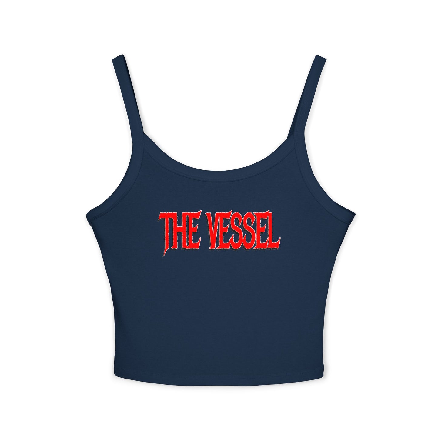 The Vessel Crop Tank Top —  Red Graphic Spaghetti Strap Tank