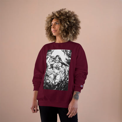 Red Sonja Champion Sweatshirt — Classic Comic Hero Crewneck