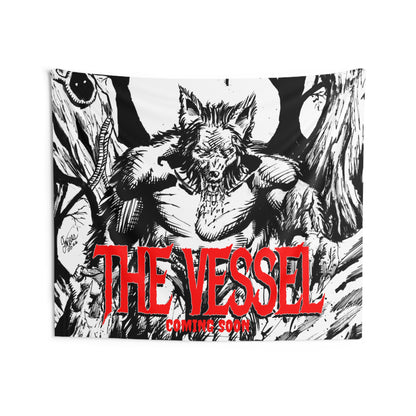 Horror Werewolf Wall Tapestry — "THE VESSEL" Graphic Poster