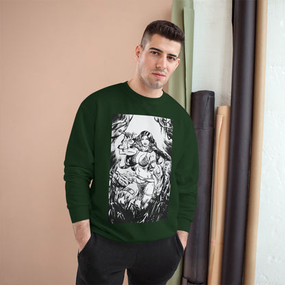 Red Sonja Champion Sweatshirt — Classic Comic Hero Crewneck