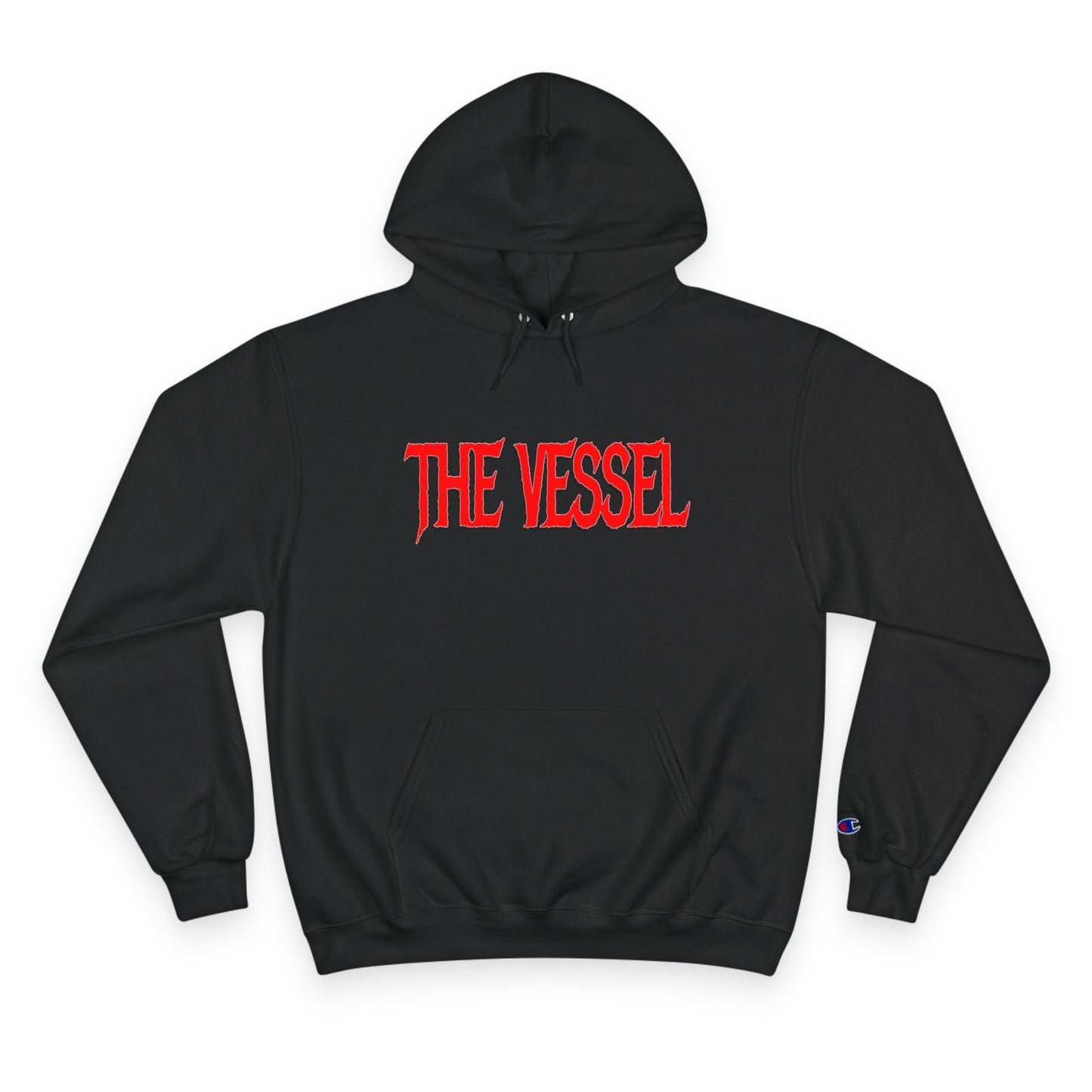 The Vessel Hoodie - Bold Red Logo Champion Pullover