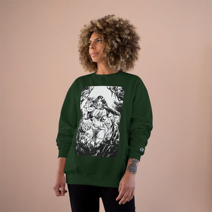 Red Sonja Champion Sweatshirt — Classic Comic Hero Crewneck