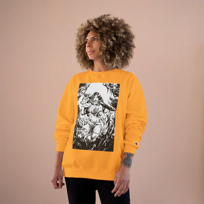 Red Sonja Champion Sweatshirt — Classic Comic Hero Crewneck