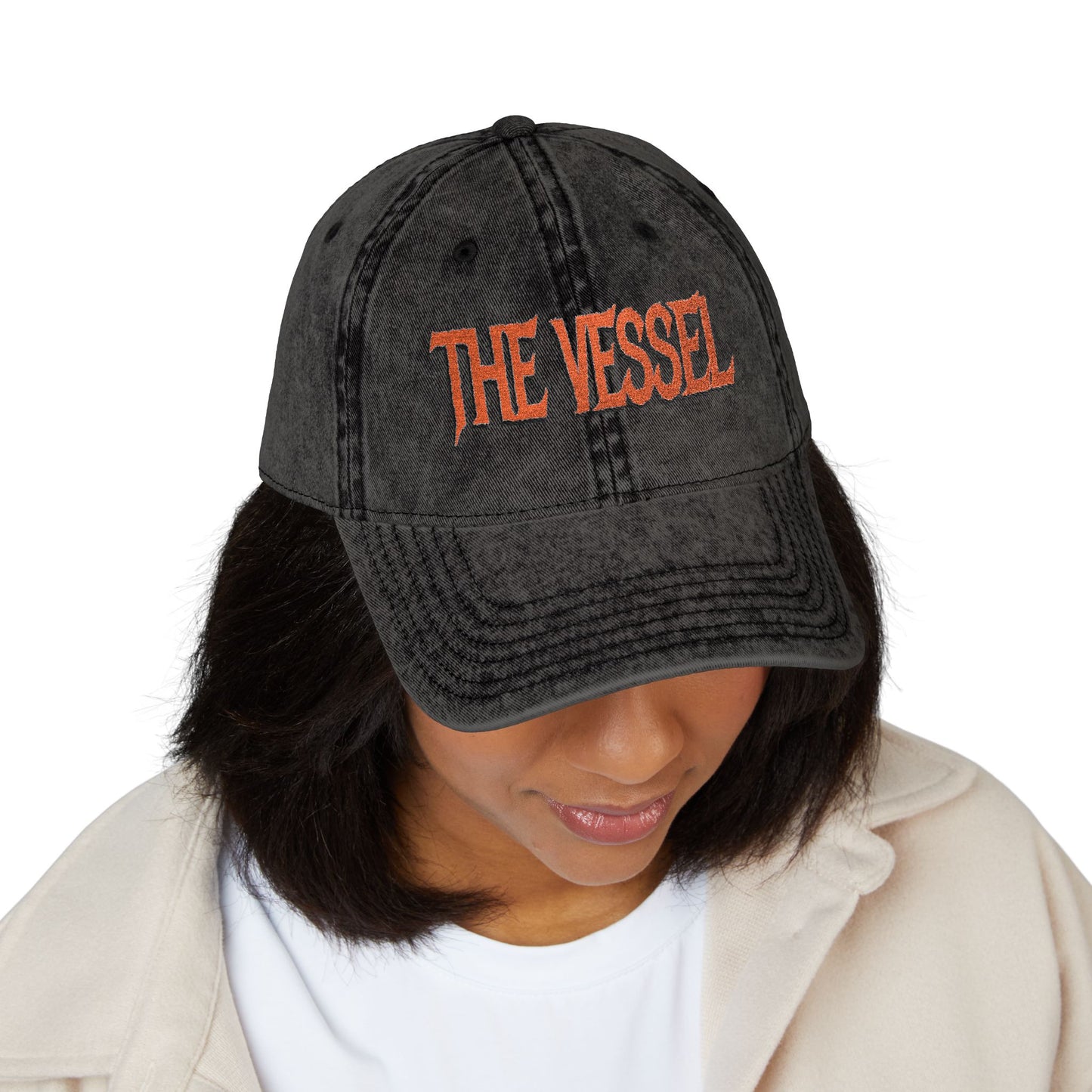 Vintage Embroidered Cap "The Vessel" – Washed Baseball Hat