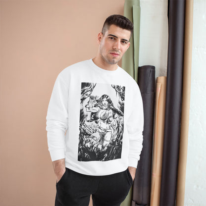 Red Sonja Champion Sweatshirt — Classic Comic Hero Crewneck