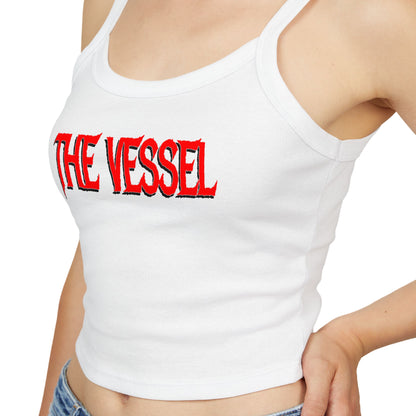 The Vessel Crop Tank Top —  Red Graphic Spaghetti Strap Tank
