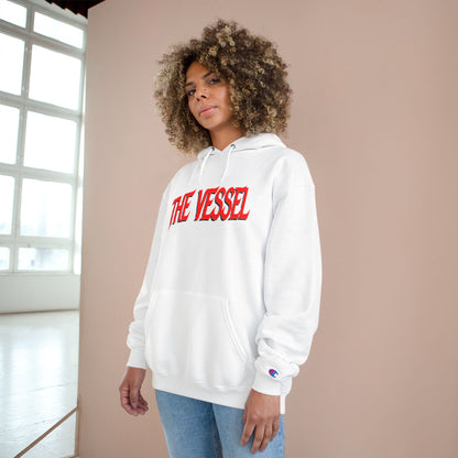 The Vessel Hoodie - Bold Red Logo Champion Pullover