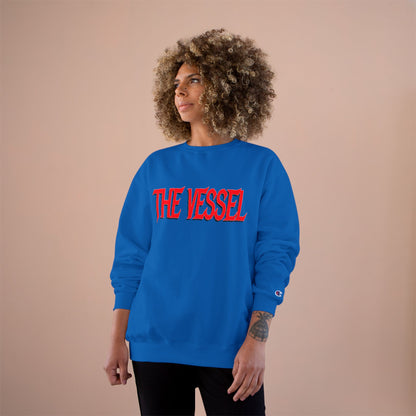 The Vessel Logo Crewneck (Red Logo, Gothic Art Back)