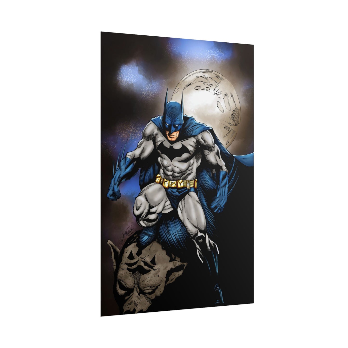 Batman Poster - Night Vigilante Moon Art Rolled Poster