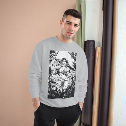 Red Sonja Champion Sweatshirt — Classic Comic Hero Crewneck