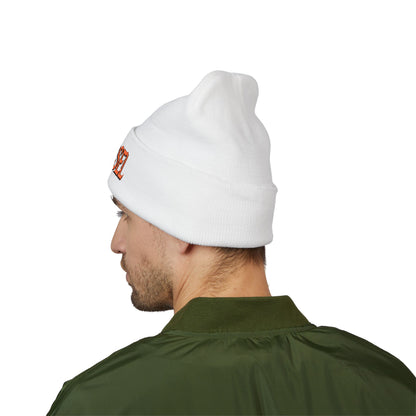 Embroidered 'THE VESSEL' Cuffed Beanie — Casual Streetwear Knit Hat