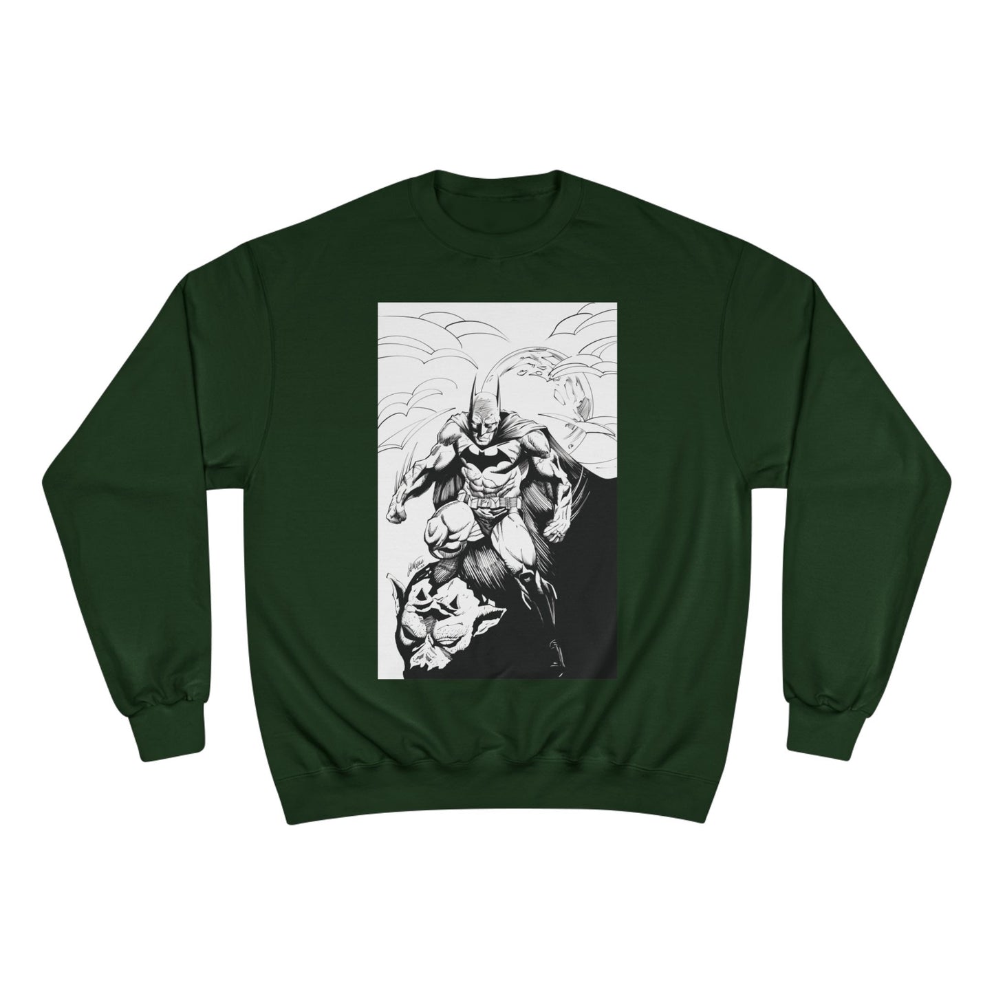 The Bat Comic Champion Sweatshirt - Cool Superhero Graphic Tee