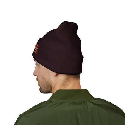 Embroidered 'THE VESSEL' Cuffed Beanie — Casual Streetwear Knit Hat