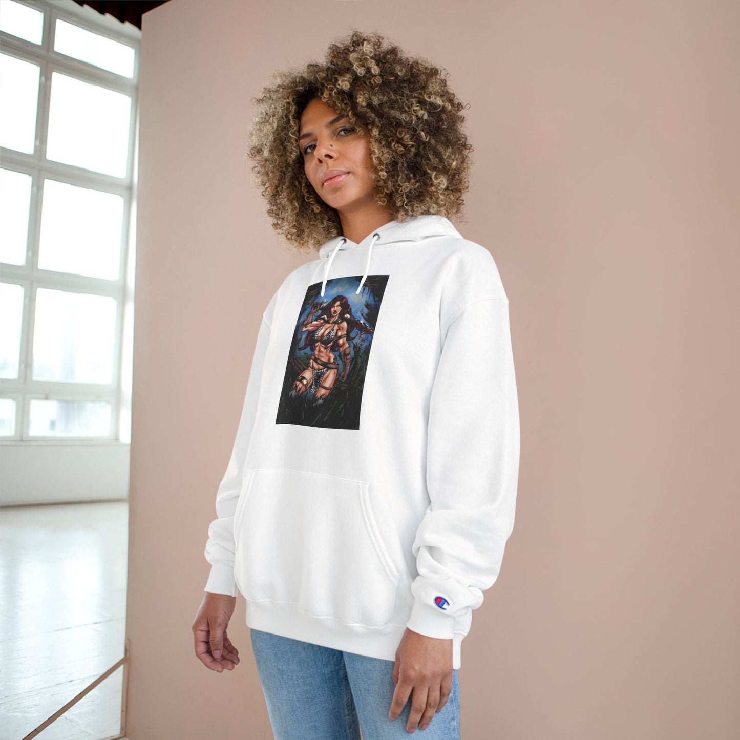 Red Sonja Champion Hoodie — Graphic Hoodie (Color)