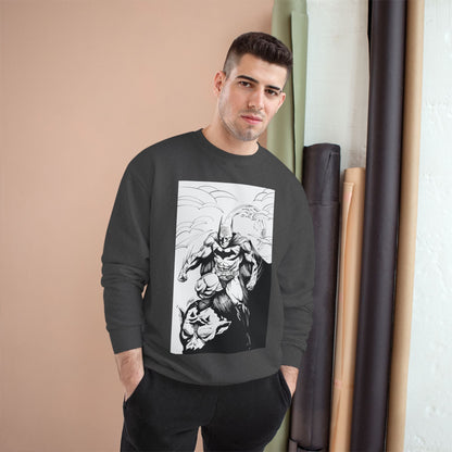 The Bat Comic Champion Sweatshirt - Cool Superhero Graphic Tee