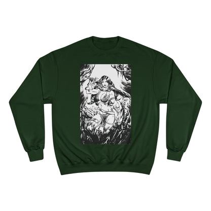 Red Sonja Champion Sweatshirt — Classic Comic Hero Crewneck