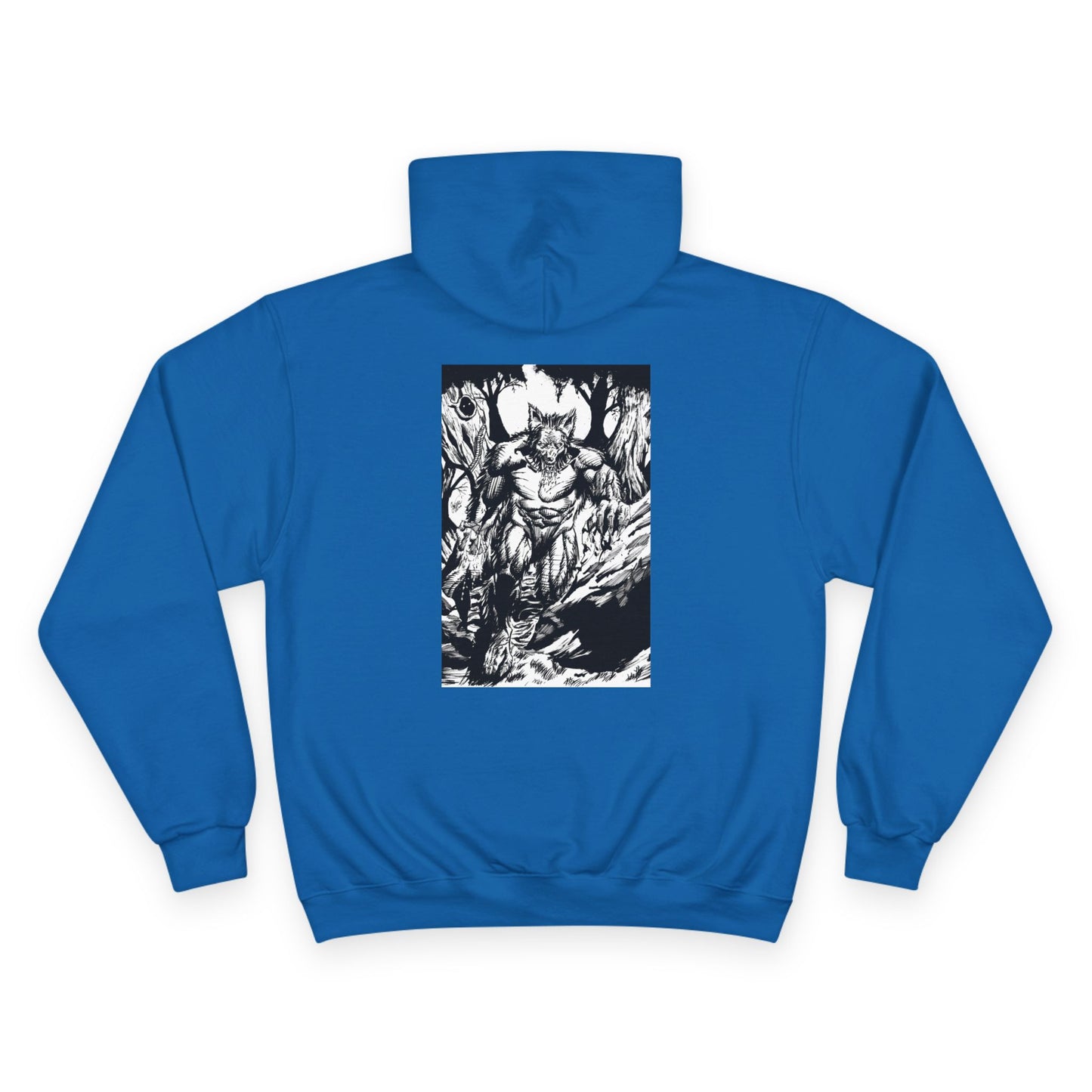 The Vessel Hoodie — Graphic Champion Pullover with Red Logo & Black Backprint