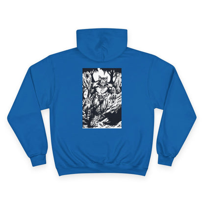The Vessel Hoodie — Graphic Champion Pullover with Red Logo & Black Backprint