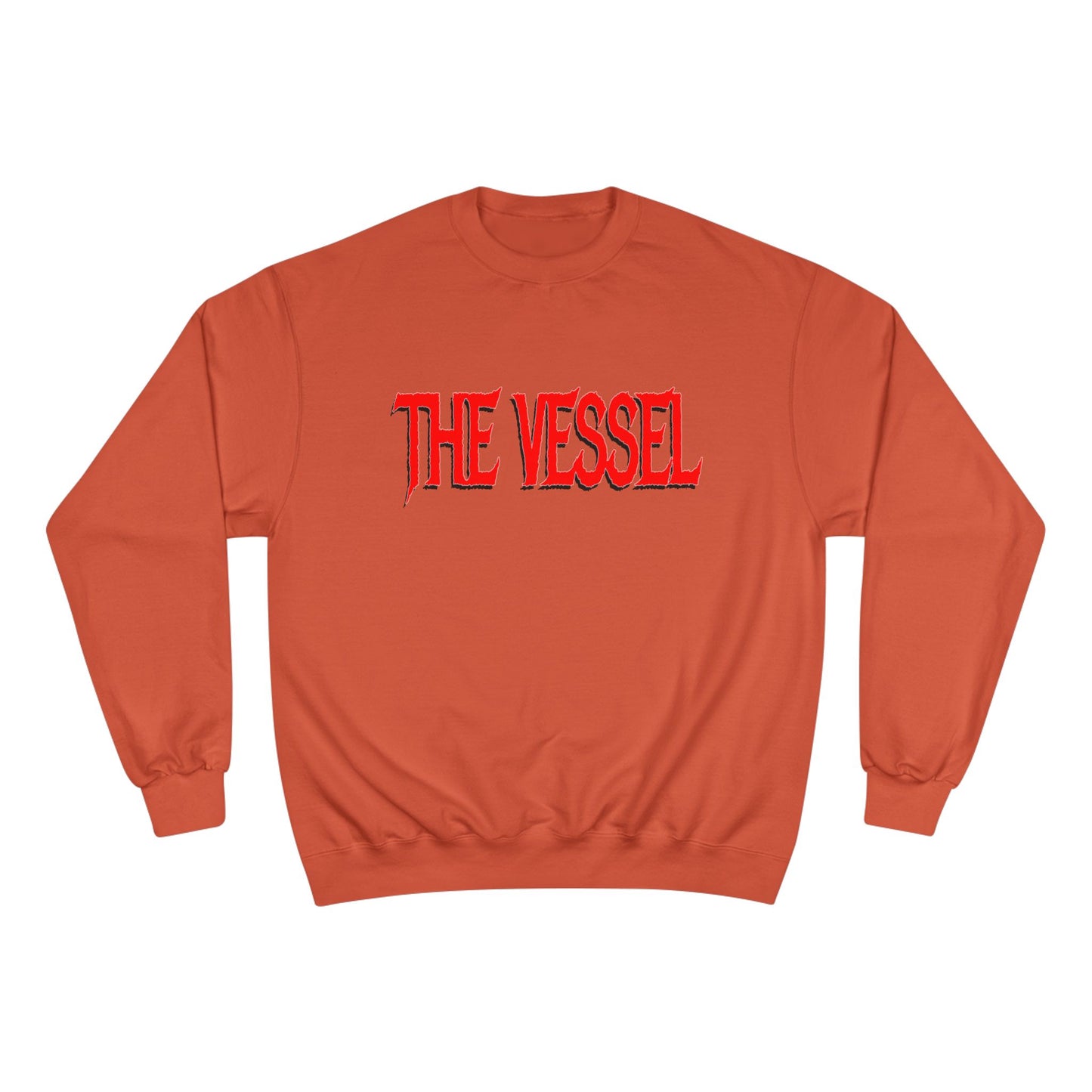 The Vessel Logo Crewneck (Red Logo, Gothic Art Back)