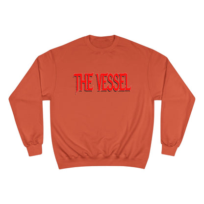 The Vessel Logo Crewneck (Red Logo, Gothic Art Back)