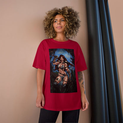 Red Sonja Sword & Sorcery Champion T-Shirt — Comic Fantasy Tee (Color)