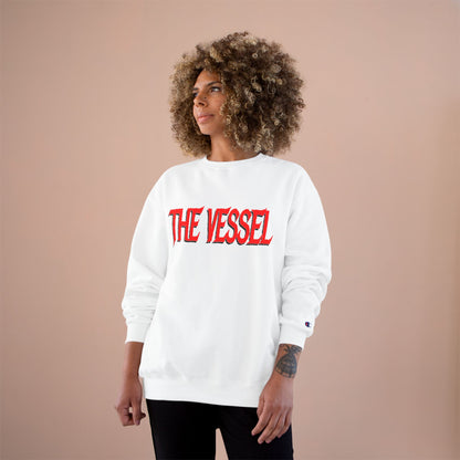 The Vessel Logo Crewneck (Red Logo, Gothic Art Back)