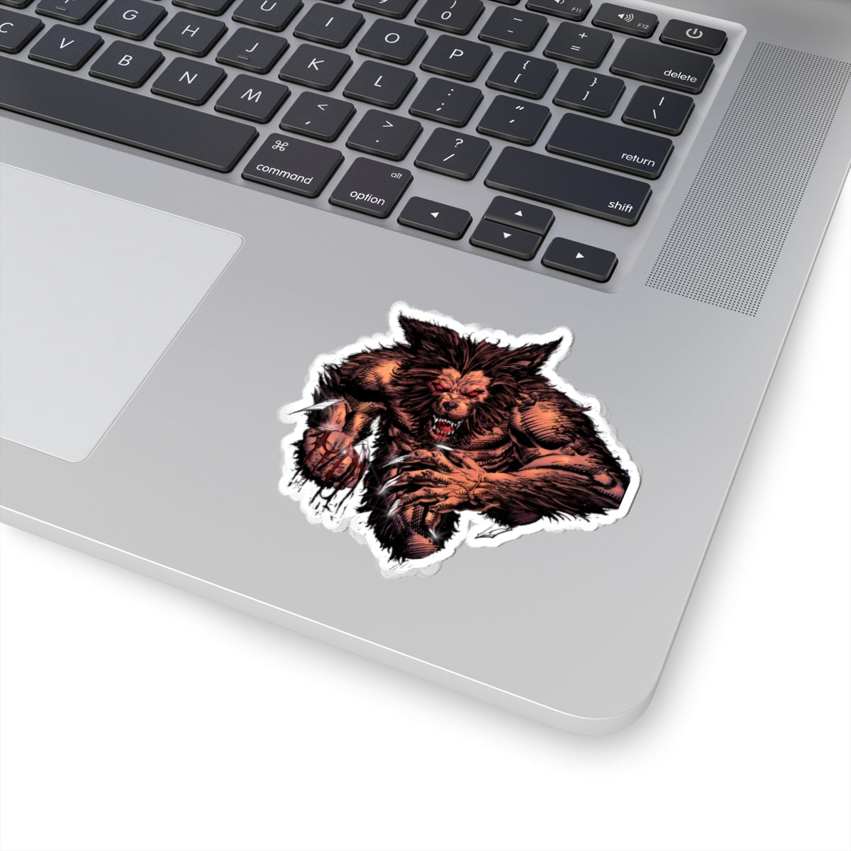 Werewolf Attack Kiss-Cut Sticker — Horror Monster Vinyl Decal for Laptops & Gear