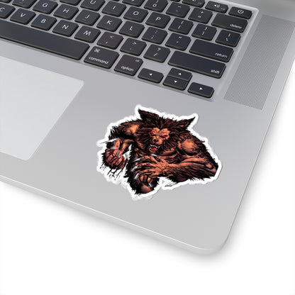 Werewolf Attack Kiss-Cut Sticker — Horror Monster Vinyl Decal for Laptops & Gear