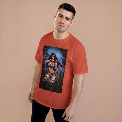 Red Sonja Sword & Sorcery Champion T-Shirt — Comic Fantasy Tee (Color)