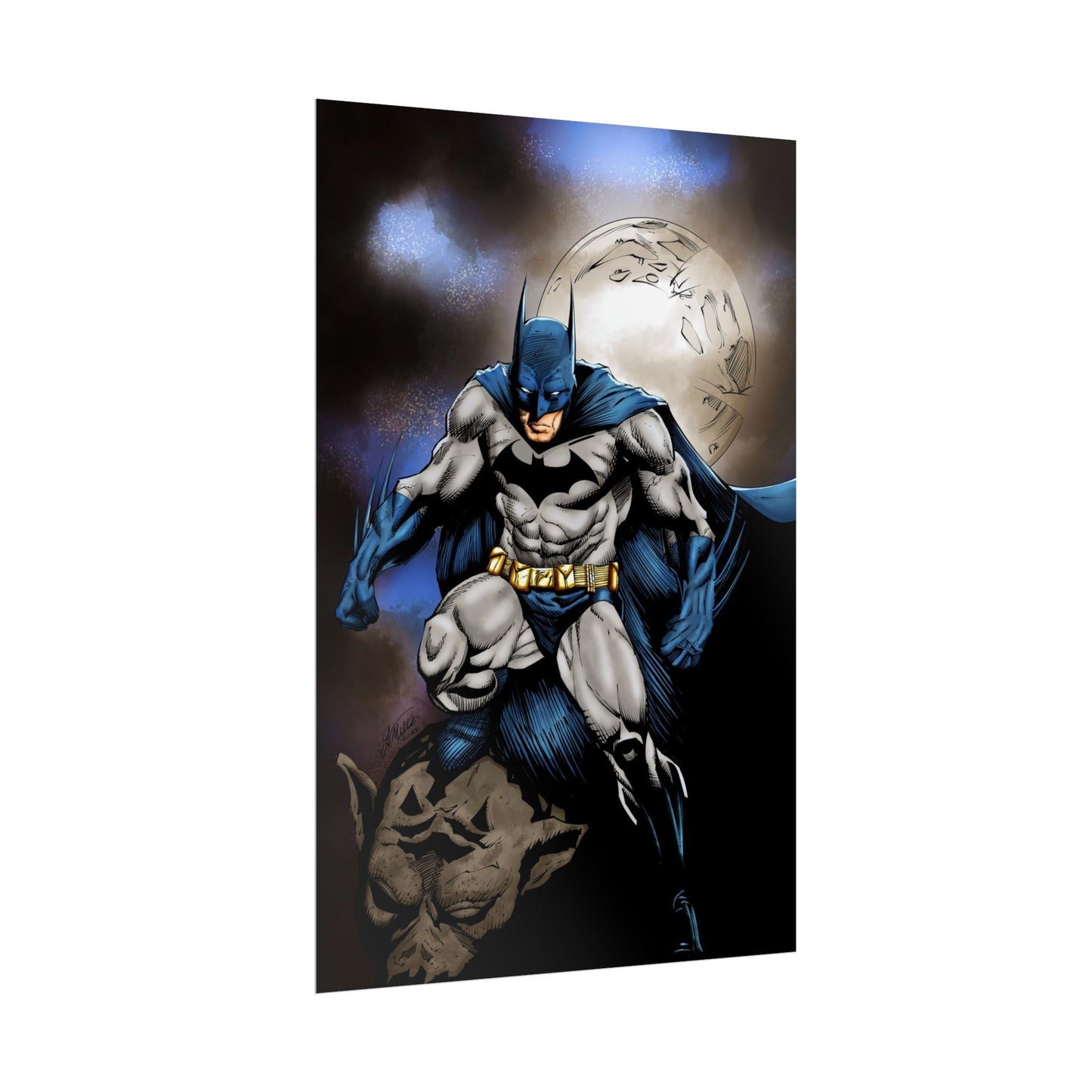 Batman Poster - Night Vigilante Moon Art Rolled Poster