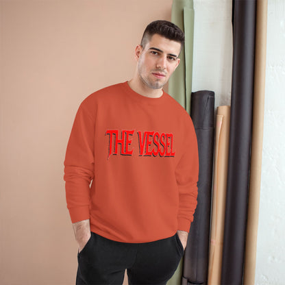 The Vessel Logo Crewneck (Red Logo, Gothic Art Back)