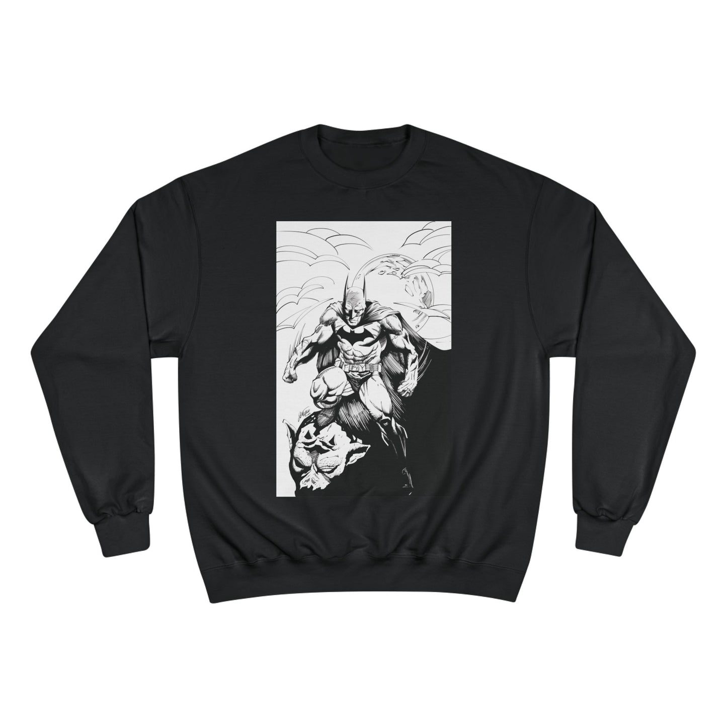 The Bat Comic Champion Sweatshirt - Cool Superhero Graphic Tee