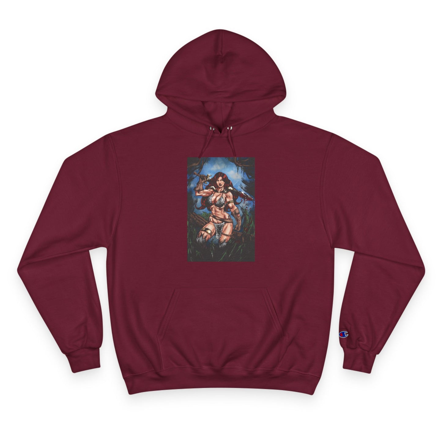 Red Sonja Champion Hoodie — Graphic Hoodie (Color)