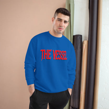 The Vessel Logo Crewneck (Red Logo, Gothic Art Back)