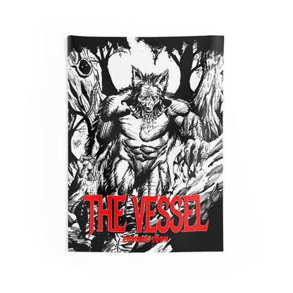 Horror Werewolf Wall Tapestry — "THE VESSEL" Graphic Poster