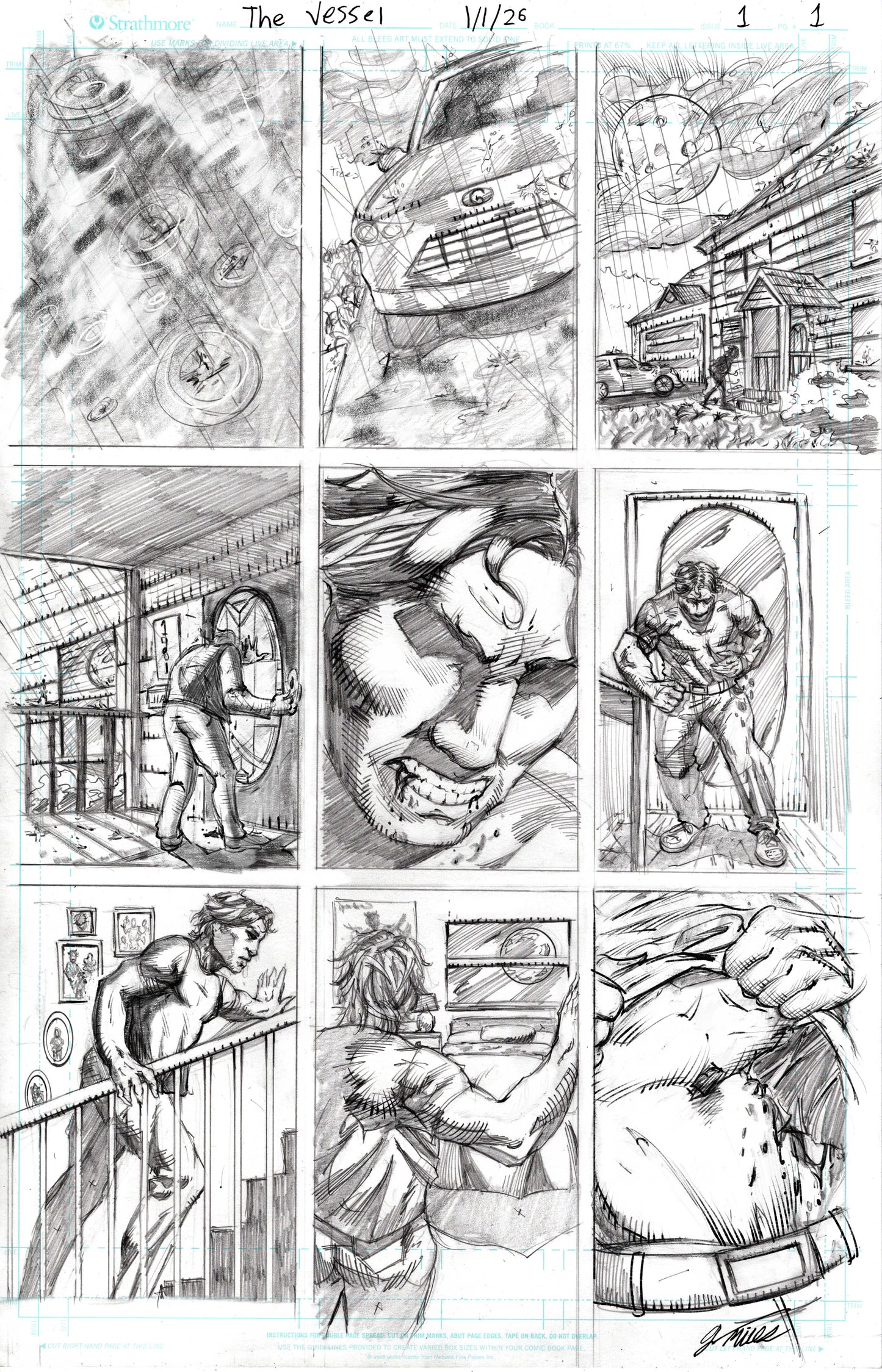 The Vessel Preview - Original Page 1 - 11"x17" Pencils